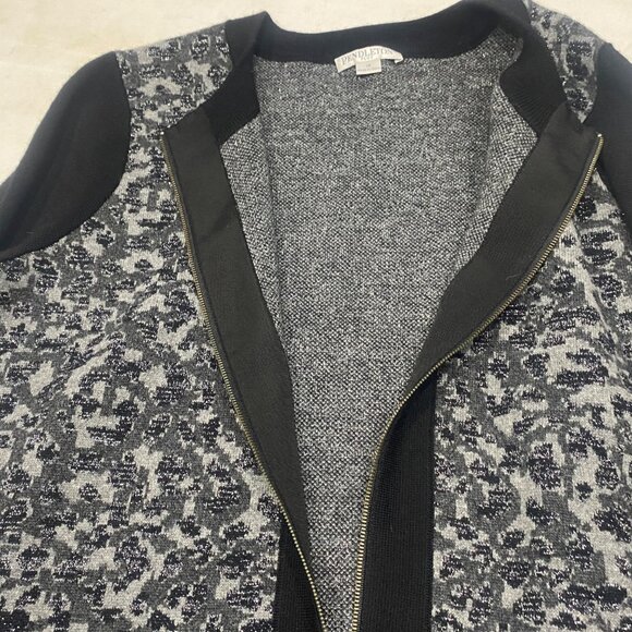 Pendleton Plus Cardigan Jacket Womens 1X Black Marino Lambs Wool Full-Zip - Picture 14 of 16
